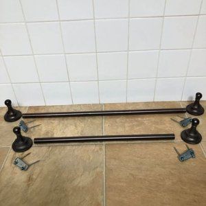 Towel Bar Set in Antique Brass